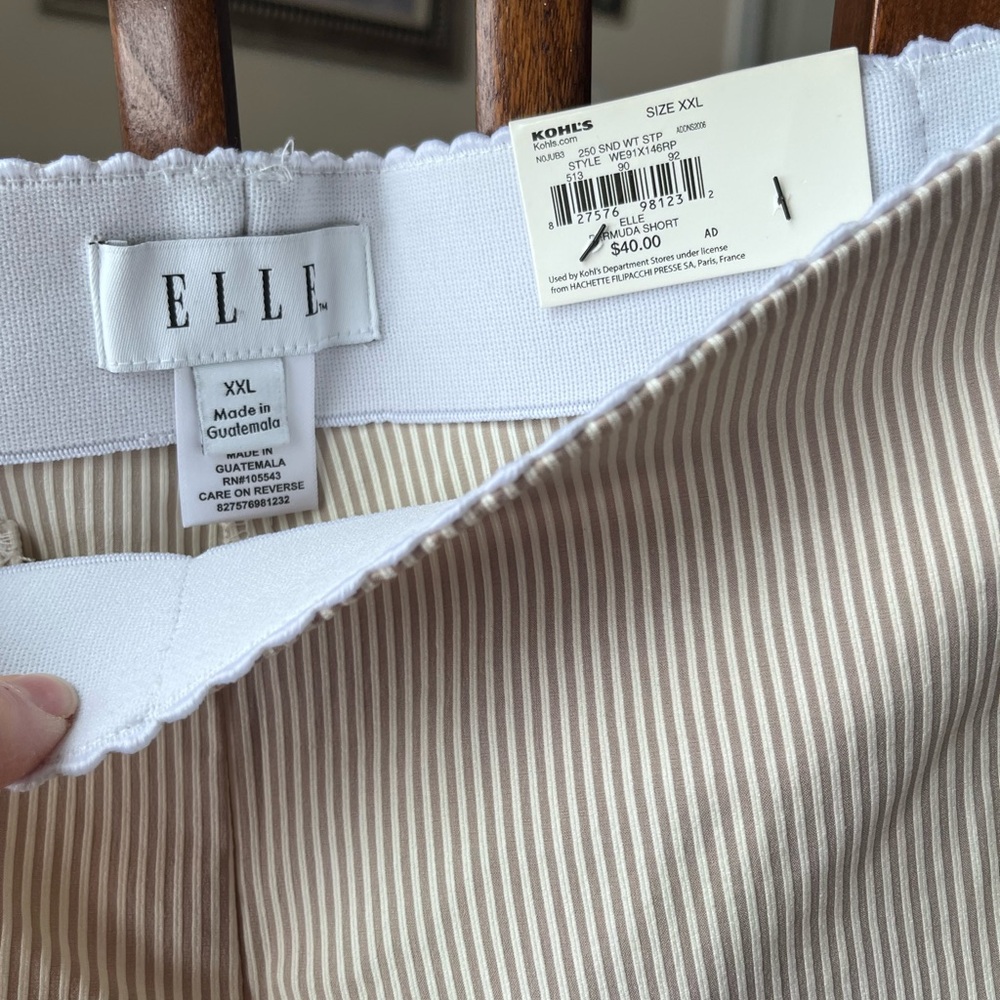 ELLE Bermuda Pull on Shorts, New with Tag, size XXL! Super cool and cute!!